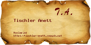 Tischler Anett névjegykártya